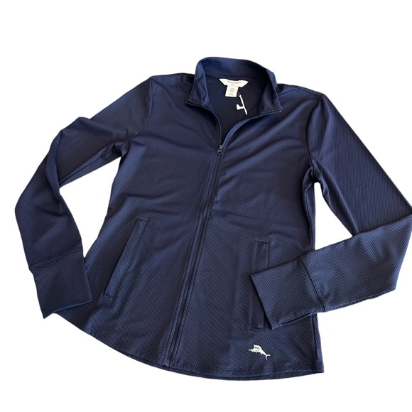 TOMMY BAHAMA GOLF FULL ZIP LIGHTWEIGHT NAVY BLUE JACKET ACTIVE WEAR ATHLEISURE - Picture 4 of 16
